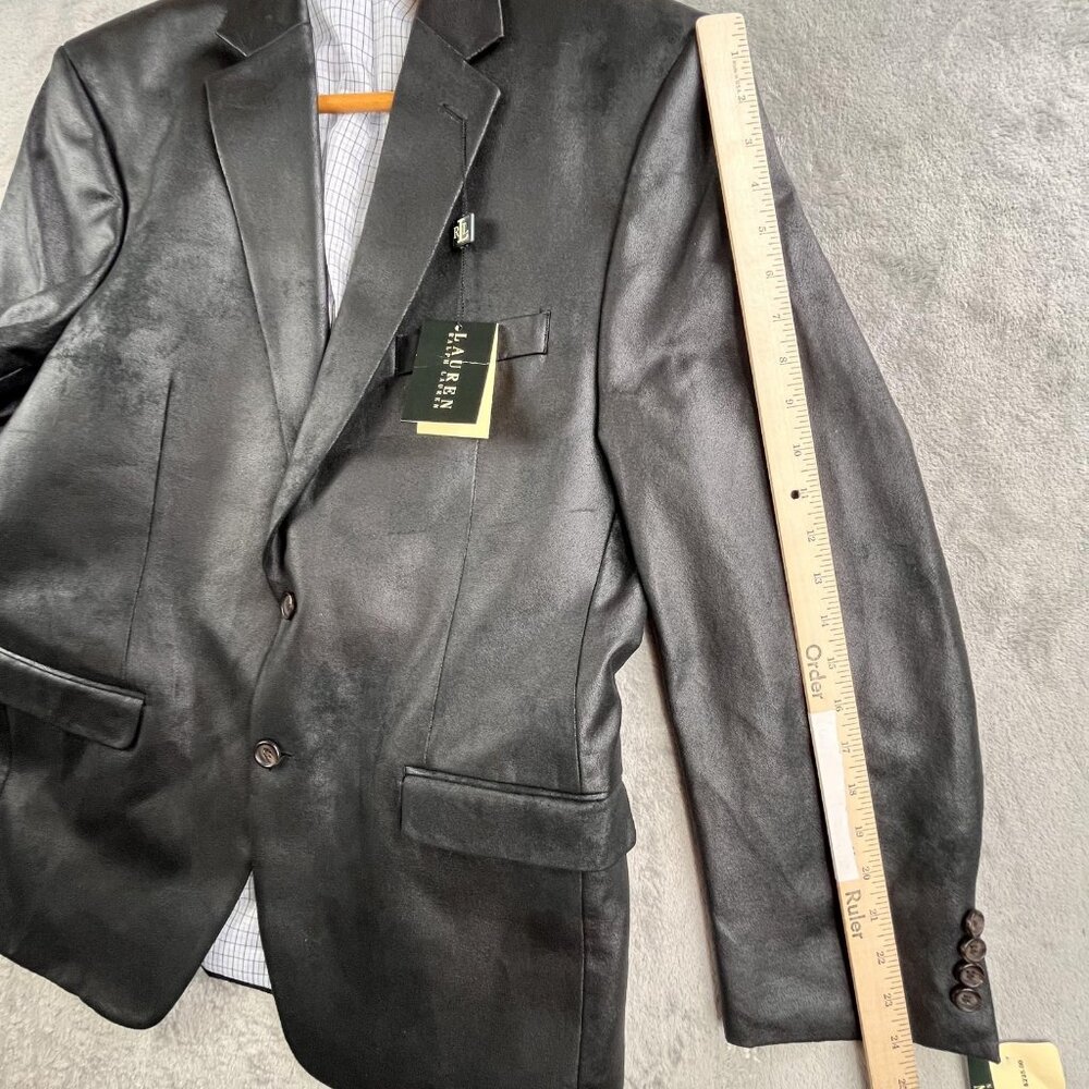 Lauren Ralph Lauren Blazer Mens 42R Black Two Button Sport Coat Jacket New Tags - Picture 8 of 14